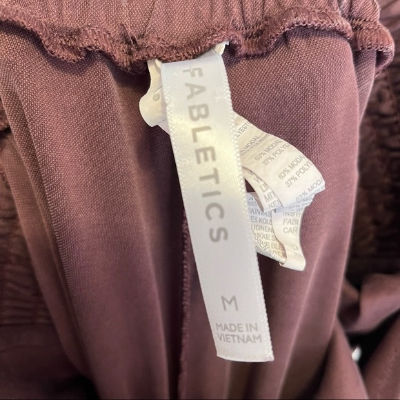 Fabletics Chris Washed Tricot Wide Leg Pant Women Size Medium - Picture 9 of 12